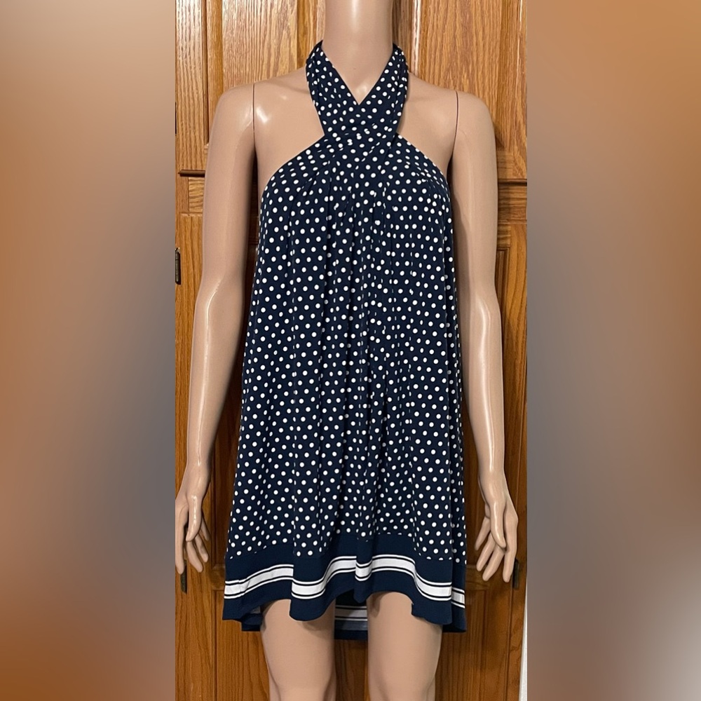 Michael Kors Plus Size Printed Border-Hem Halter Top - Picture 2 of 5